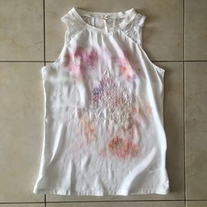 Sarabanda Girl's Floral & Lace Tank